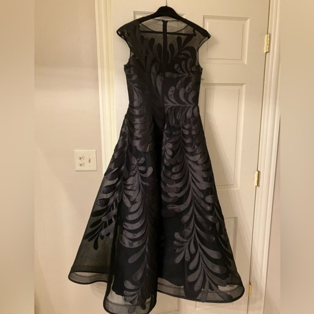 Hynes Park Black Floral Embroidered A-line Dress - Picture 5 of 6